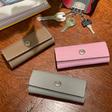 [French calf] <br>triple key case<br>color: ice gray
