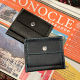 [French calf] <br>mini snap wallet<br>color: black