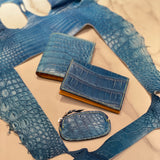 [Indigo dyed crocodile] <br>Inner card case