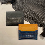 [Indigo dyed crocodile] <br>mini snap wallet<br>[Made to order]