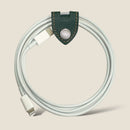[French calf] <br>Code clip<br>Color: Dark green