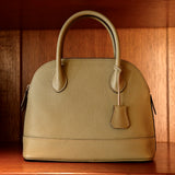 [Shrink leather] <br>round shoulders<br>color: taupe