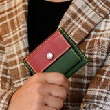 [Yamato] <br>Combi mini snap wallet<br>Color: Tartan green x Bordeaux<br>[Made to order]