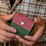 [Yamato] <br>Combi mini snap wallet<br>Color: Tartan green x Bordeaux<br>[Made to order]