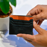 [Yamato] <br>Combi mini snap wallet<br>color: navy x orange<br>[Made to order]