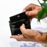[Yamato] <br>Combi mini snap wallet<br>color: navy x orange<br>[Made to order]