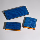 [Indigo dyed crocodile] <br>Long wallet (no coin purse)<br>[Made to order]