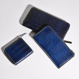 [Indigo dyed crocodile] <br>L zip long wallet<br>[Made to order]
