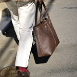 [French calf] <br>Royal M tote bag<br>color: dark brown