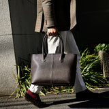 [French calf] <br>Royal M tote bag<br>color: dark brown