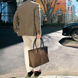 [French calf] <br>Royal M tote bag<br>color: dark brown