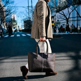[French calf] <br>Royal M tote bag<br>color: dark brown