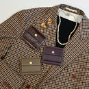 [Croco pattern leather] <br>Mini -snap wallet<br>color: Dark brown