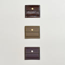 [Croco pattern leather] <br>Mini -snap wallet<br>color: Dark brown