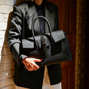 [シュリンクレザー×クロコパターンレザー]<br>ヴォヤージュMバッグ<br>color：ブラック<br>【５月下旬入荷予定】
