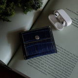 [Indigo dyed crocodile] <br>mini snap wallet<br>[Made to order]