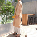 [French calf] <br>Long wallet with belt<br>color: Yellow