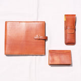 [Persimmon tangy dyed] <br>3 pen case