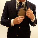 [フレンチカーフ] <br>Lジップロングウォレット<br>color：トープ