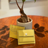 [French calf] <br>mini snap wallet<br>color: lemon yellow