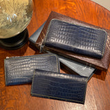 [Indigo dyed crocodile] <br>L zip long wallet<br>[Made to order]