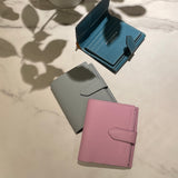 [French calf] <br>hookup wallet<br> color: ice gray
