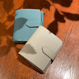 [French calf] <br>hookup wallet<br> color: ice gray