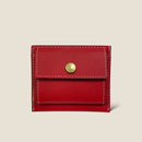 [French calf] <br>Mini -snap wallet<br>color: Red