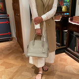 [Shrink leather] <br>round shoulders<br>color: taupe