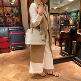 [Shrink leather] <br>round shoulders<br>color: taupe