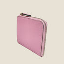 [French calf] <br>Half L zip wallet<br>color: Mauve Pink