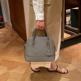 [Shrink leather] <br>round shoulders<br>color: ethane gray