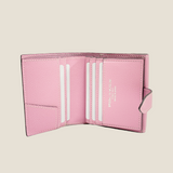 [French calf] <br>hookup wallet<br> Color: Mauve pink x off-white stitching<br>[Scheduled to arrive in late August]