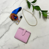 [French calf] <br>hookup wallet<br> Color: Mauve pink x off-white stitching<br>[Scheduled to arrive in late August]
