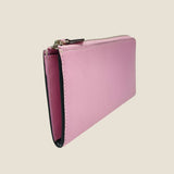 [French calf] <br>L zip long wallet<br>color: mauve pink