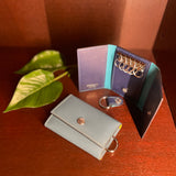 [French calf] <br>key case<br>color: Jean blue