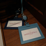 [French calf] <br>ID strap both sides side<br>color: Jean blue