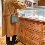 [French calf]<br>Box sacoche L<br>color: dark green