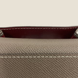 [French calf] <br>Thread gusset card case<br>color: ethane gray
