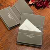 [French calf] <br>Thread gusset card case<br>color: ethane gray