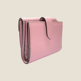[French calf] <br>hookup wallet<br> Color: Mauve pink x off-white stitching<br>[Scheduled to arrive in late August]