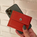 [French calf] <br>Mini -snap wallet<br>color: Orange