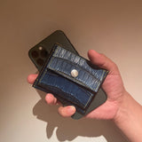 [Indigo dyed crocodile] <br>mini snap wallet<br>[Made to order]