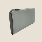 [French calf] <br>L zip long wallet<br>color: ice gray