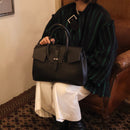 [シュリンクレザー×クロコパターンレザー]<br>ヴォヤージュMバッグ<br>color：ブラック<br>【５月下旬入荷予定】