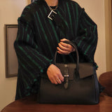 [Shrink leather x croco pattern leather]<br>Voyage M bag<br>color: black<br>[Scheduled to arrive in early August]