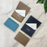[French calf] <br>Thread gusset card case<br>color: navy