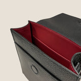 [Shrink leather x croco pattern leather]<br>voyage shoulder<br>color: black