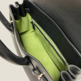[Shrink leather x croco pattern leather]<br>Voyage M bag<br>color: black<br>[Scheduled to arrive in early August]
