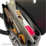 [シュリンクレザー×クロコパターンレザー]<br>ヴォヤージュMバッグ<br>color：トープ